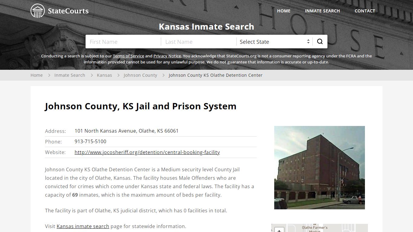 Johnson County KS Olathe Detention Center Inmate Records Search, Kansas ...