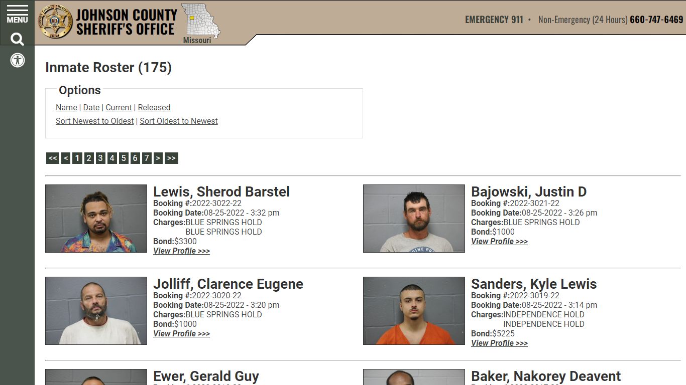 Inmate Roster - Current Inmates Booking Date Descending - Johnson ...